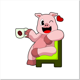 Pig Coffee Posters and Art